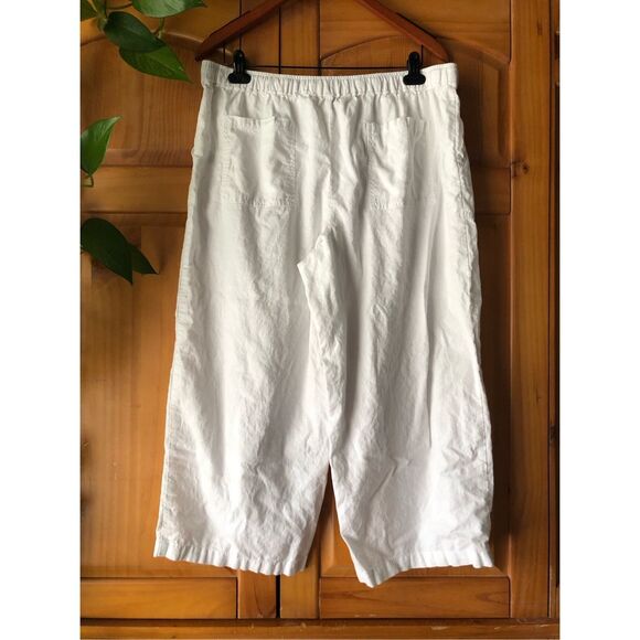 Casa Cabana Linen Blend Drawstrings Cropped Pants SZ XL - Picture 5 of 9